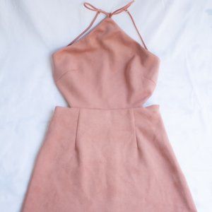 Angel Biba Pink Blush High Neck Strappy Dress